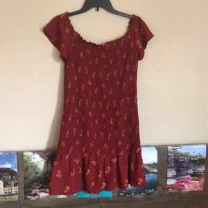 Off the Shoulder Smock Dress
